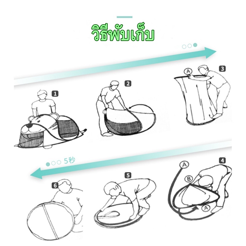 บ้านของเล่น เต็นท์เด็กลายการ์ตูน บ้านตุ๊กตาในร่ม นอนได้ กันยุง พับได้ พกพาสะดวก