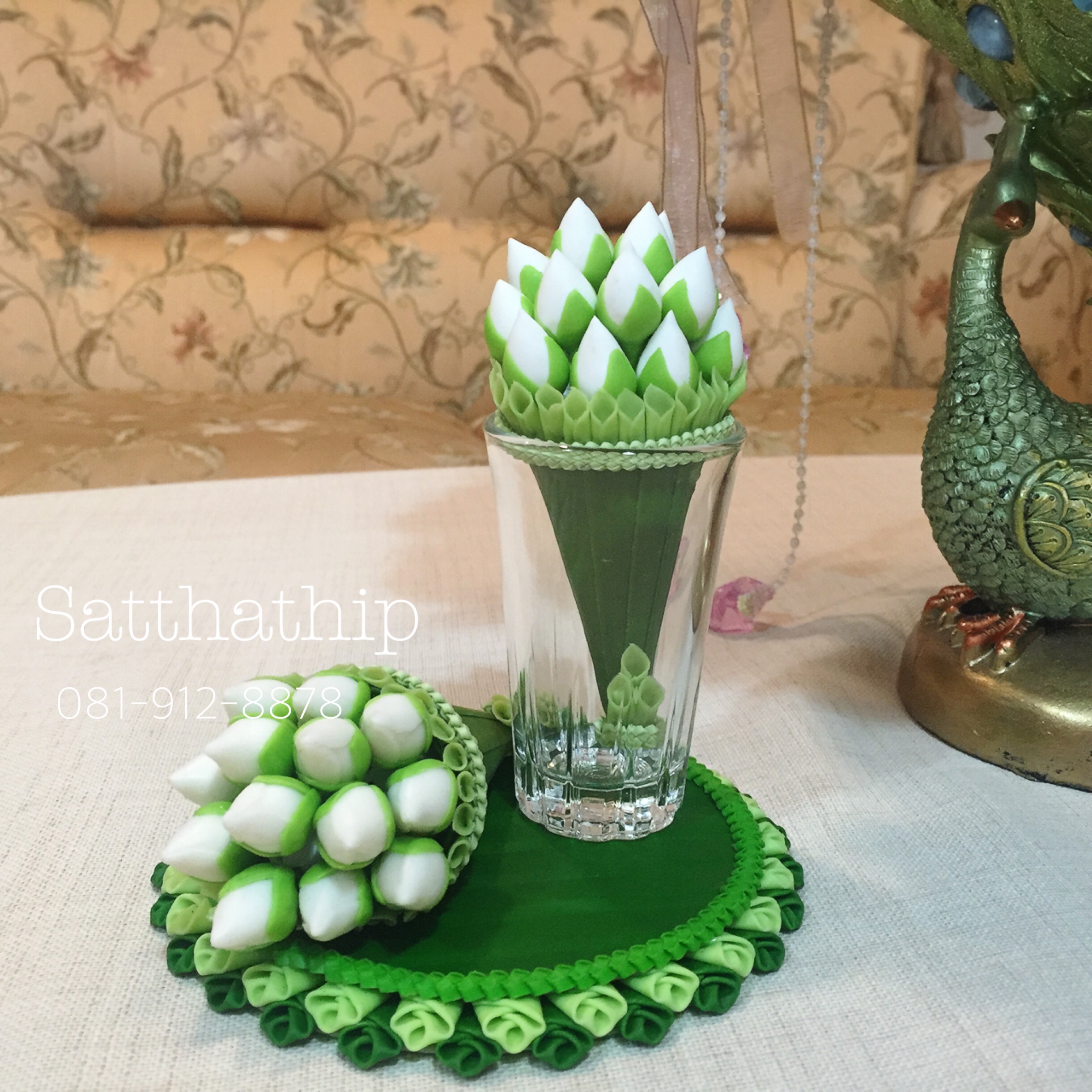 กรวยดอกบัวตูม ประดิษฐ์จากดิน/ กรวยดอกบัว ประดิษฐ์จากดิน - Lotus Flower