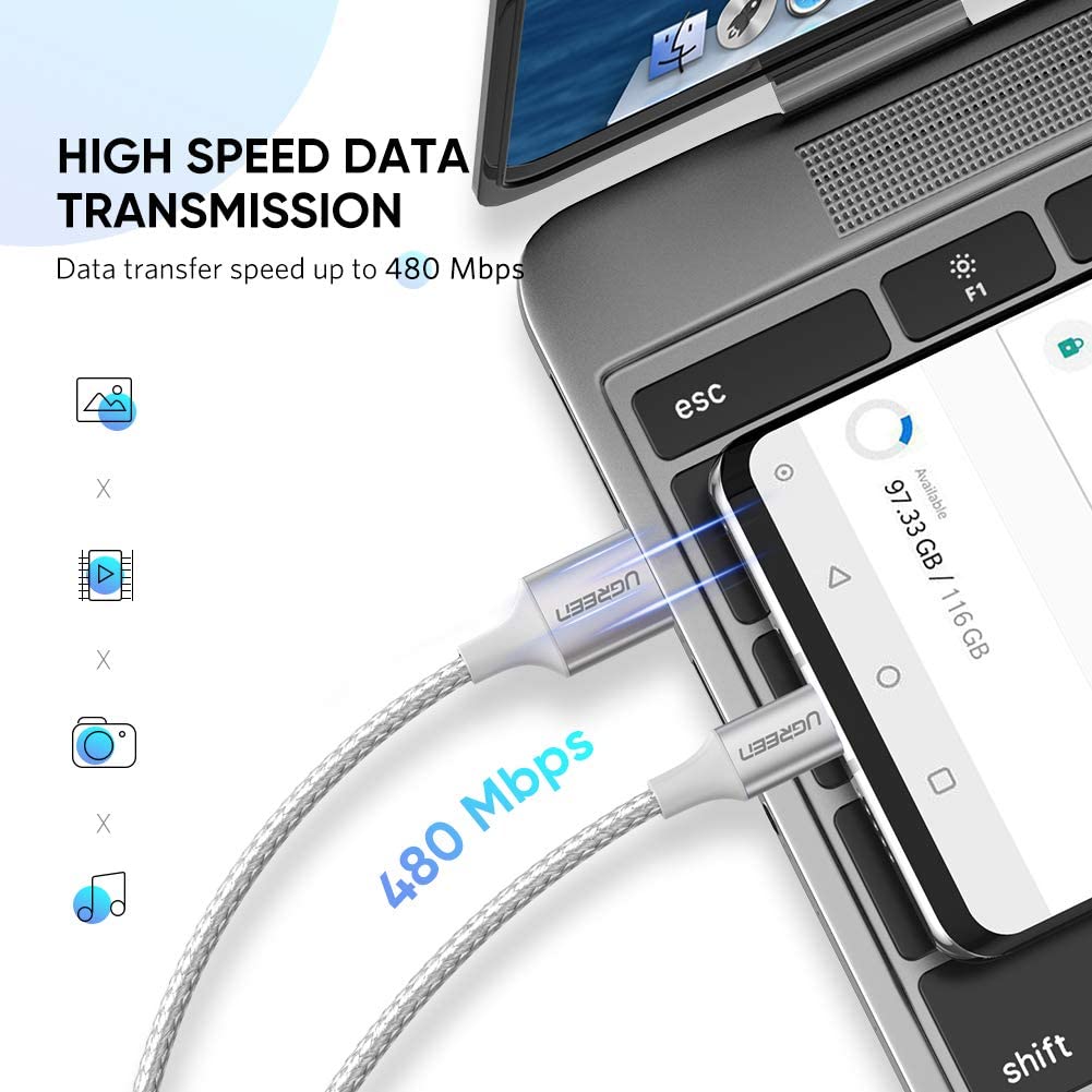 UGREEN สายชาร์จ USB To Type-C Cable