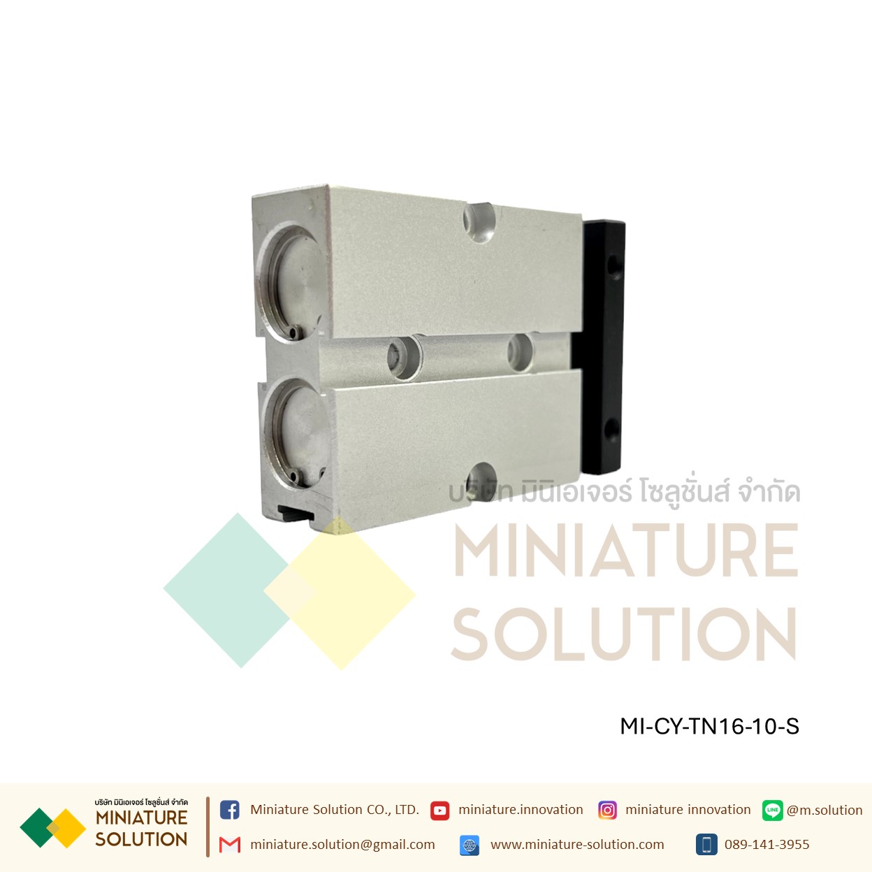 TN16 Series กระบอกสูบลมนิวเมติก 16 มม. กระบอกสูบเพลาคู่ pneumatic double rod double shaft cylinder M5X0.8 ก้านสูบคู่