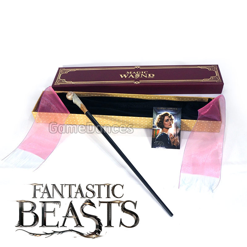 ไม้กายสิทธิ์ Fantastic Beasts ควีนนี่ โกลด์สตีน แกนเหล็ก ไม่มีไฟ กล่องริบบิ้น สีดำ