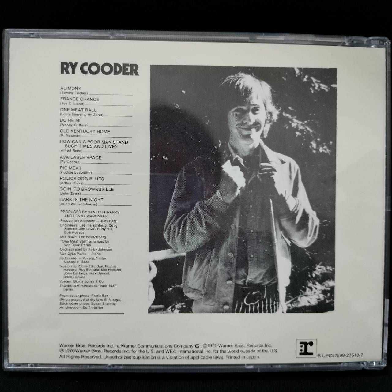 Ry Cooder – Ry Cooder / JAPAN / แผ่นดี / มี Obi