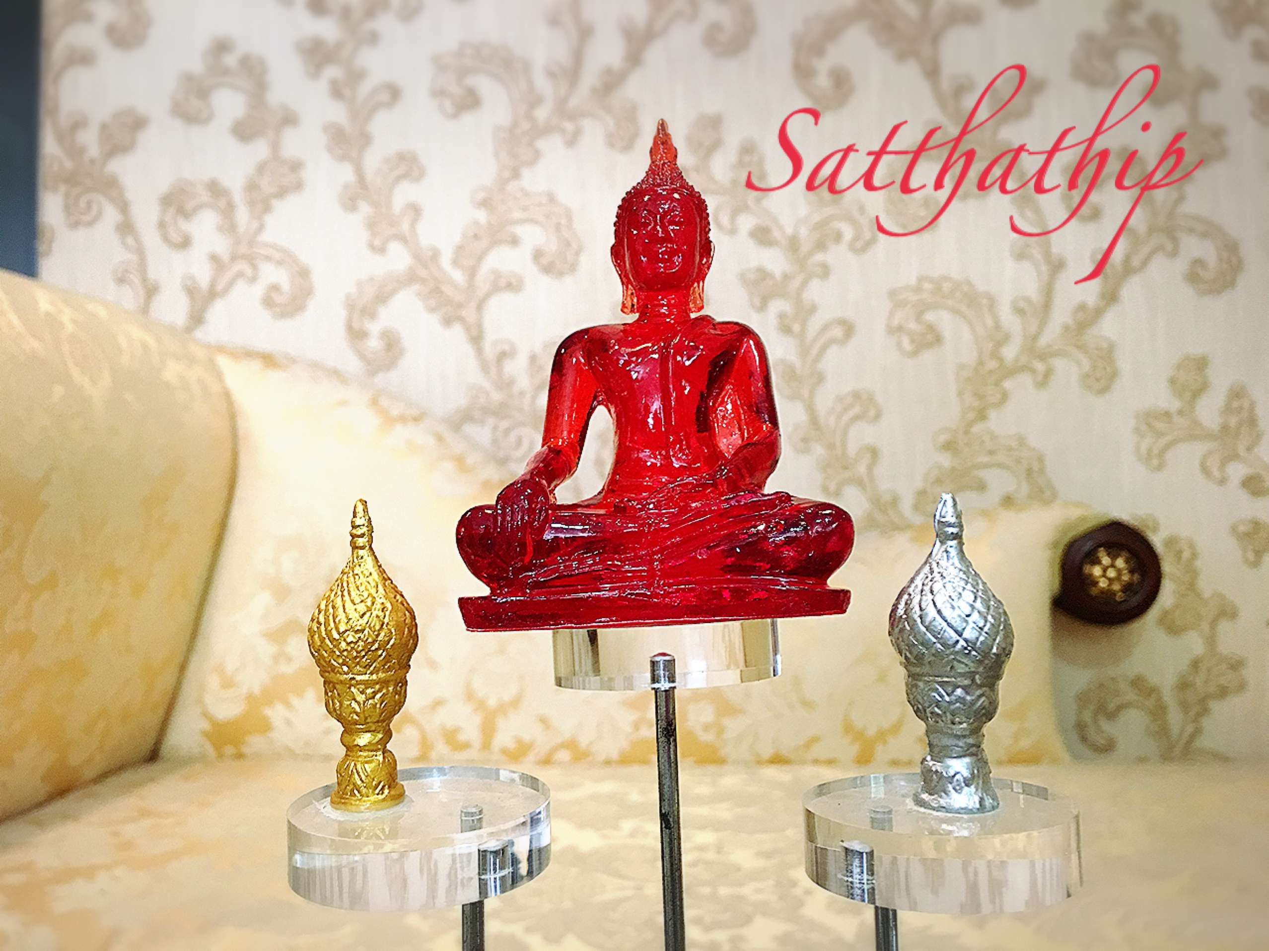 พระปางมารวิชัย - พระปางชนะมาร - พระปางสะดุ้งมาร - พระพุทธรูปสีใส - Buddha statue