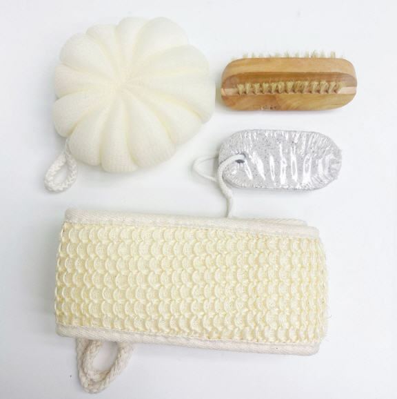 ชุดอุปกรณ์ขัดตัวในห้องน้ำ,ชุดเซ็ทชุดขัดผิว,ใยขัดตัว,ใยบวบขัดตัว