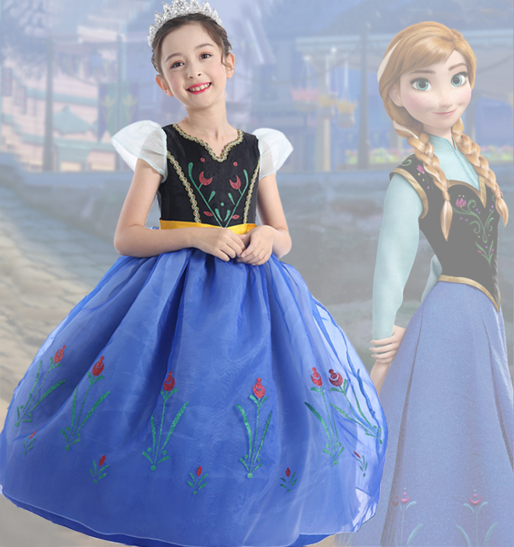 ชุดกระโปรง Frozen Anna เจ้าหญิง อันนา งานดีมากค่ะsize 110 120 130 140 150