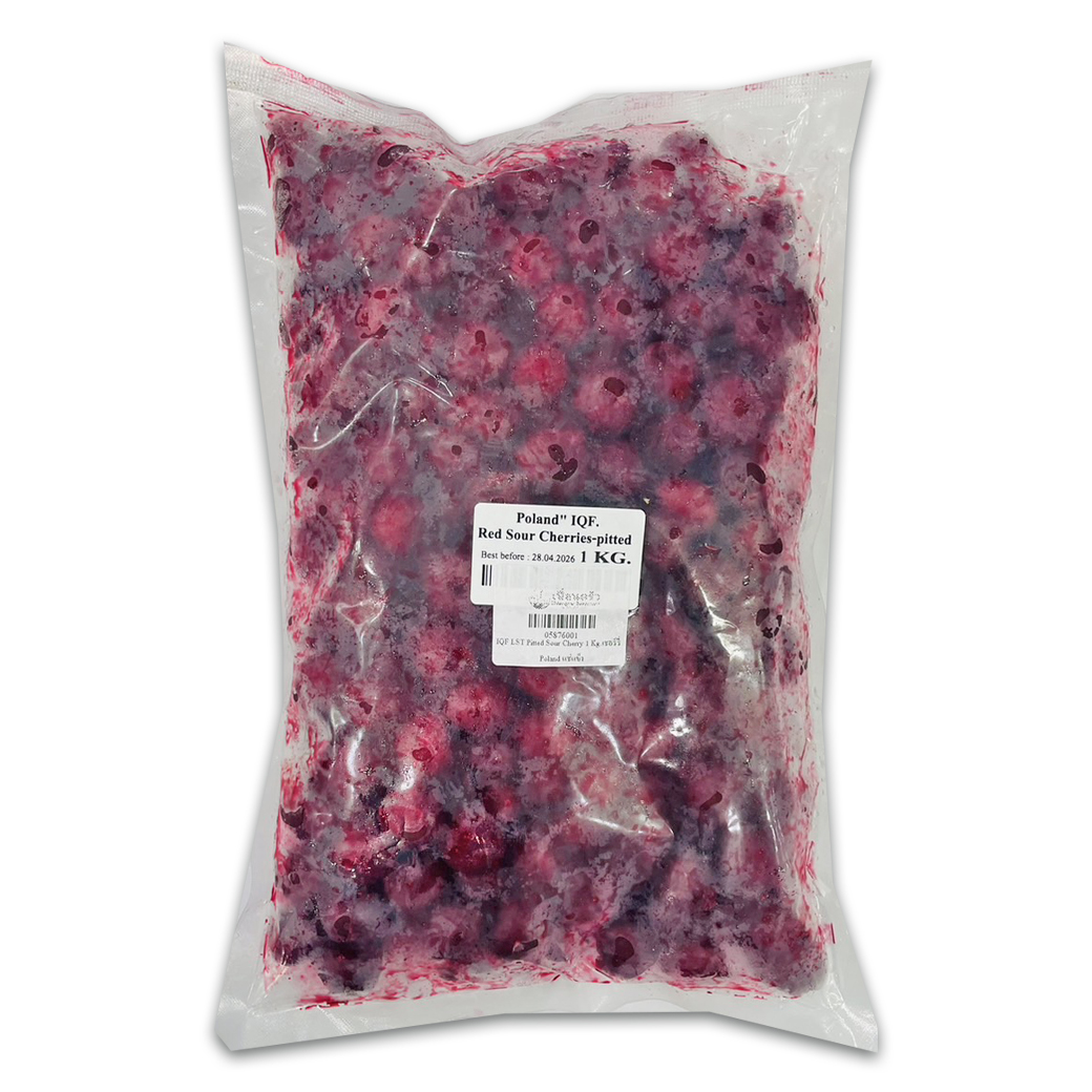 IQF LST Frozen Pitted Sour Cherry Poland เชอรี่แช่แข็งไม่มีเม็ด 1 Kg. (05-8760)