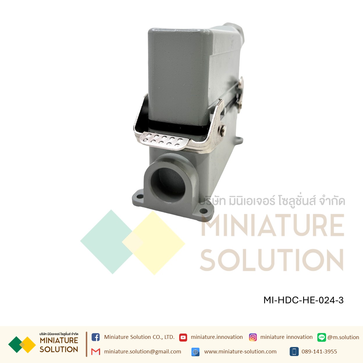 ปลั๊กเชื่อมต่อใช้สำหรับงานหนัก Heavy Duty Connectors Power แบบขันสกรู16A 500V HDC-HE-4/6/10/16/20/24/32/48 3 ช่อง