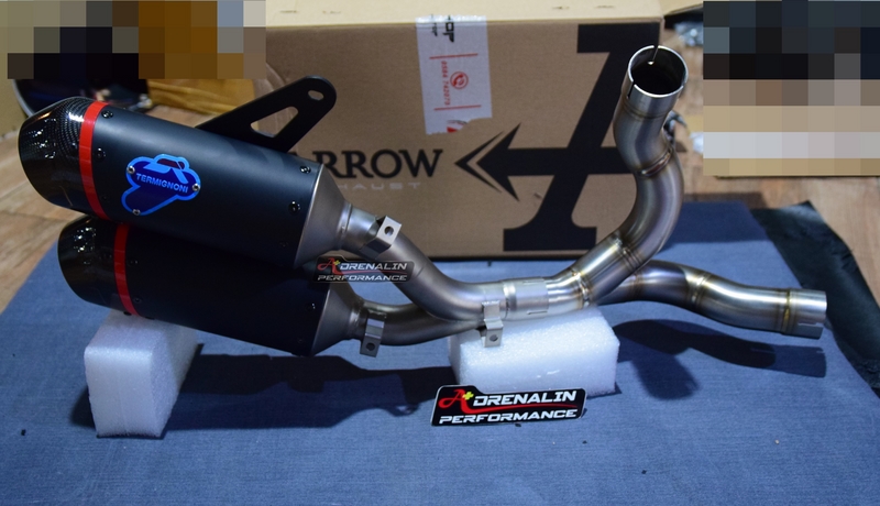 ท่อคู่ termignoni สำหรับ Monster 937 ducati performance ท่อดำปากคาร์บอน เฉพาะปลาย (For Exhibition only)