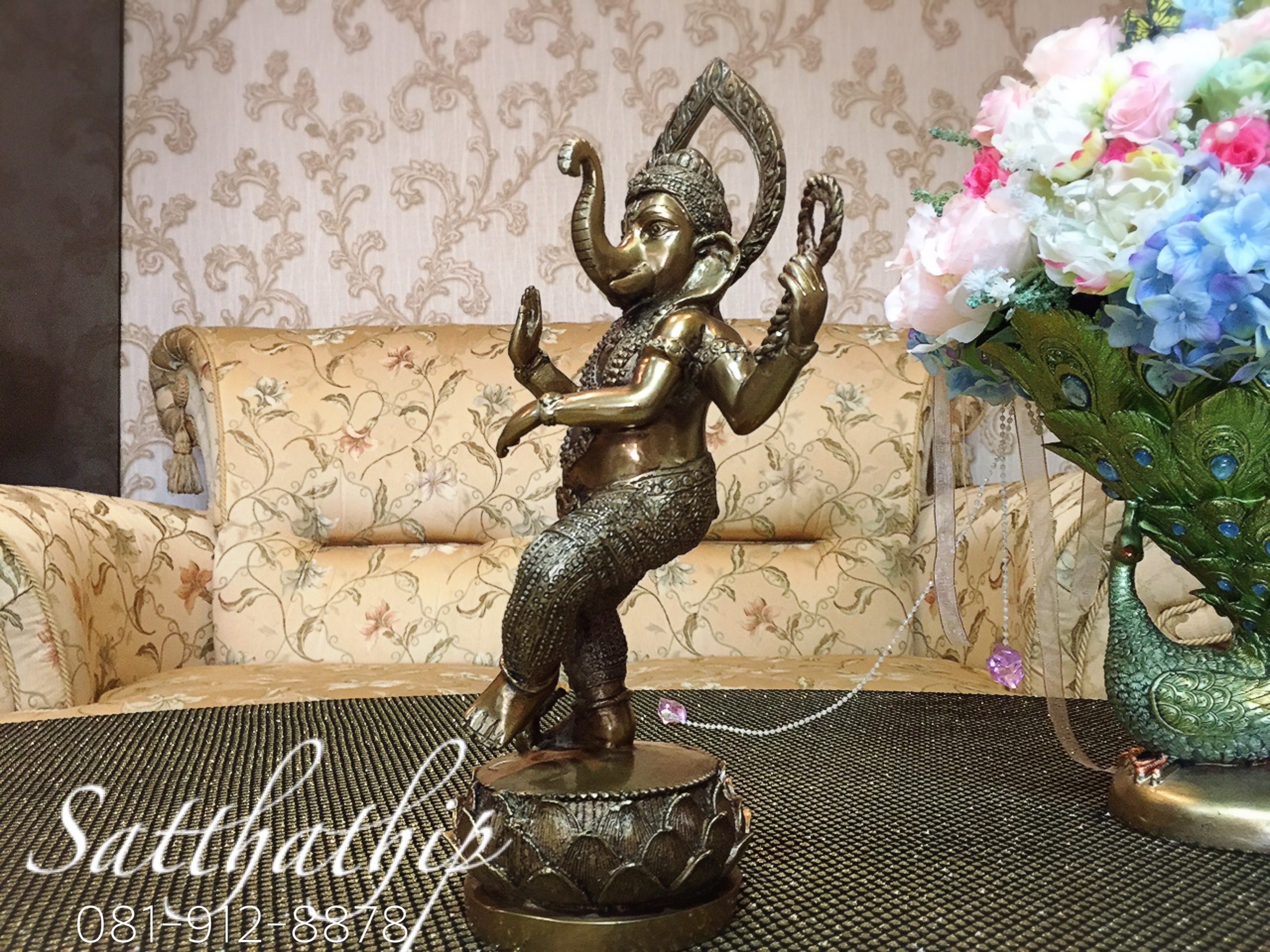 พระพิฆเนศ ปางพระนฤตยะ คณปติ/พระพิฆเนศ ปางร่ายรำ (ทองเหลือง) - Ganesha: Lord of Success