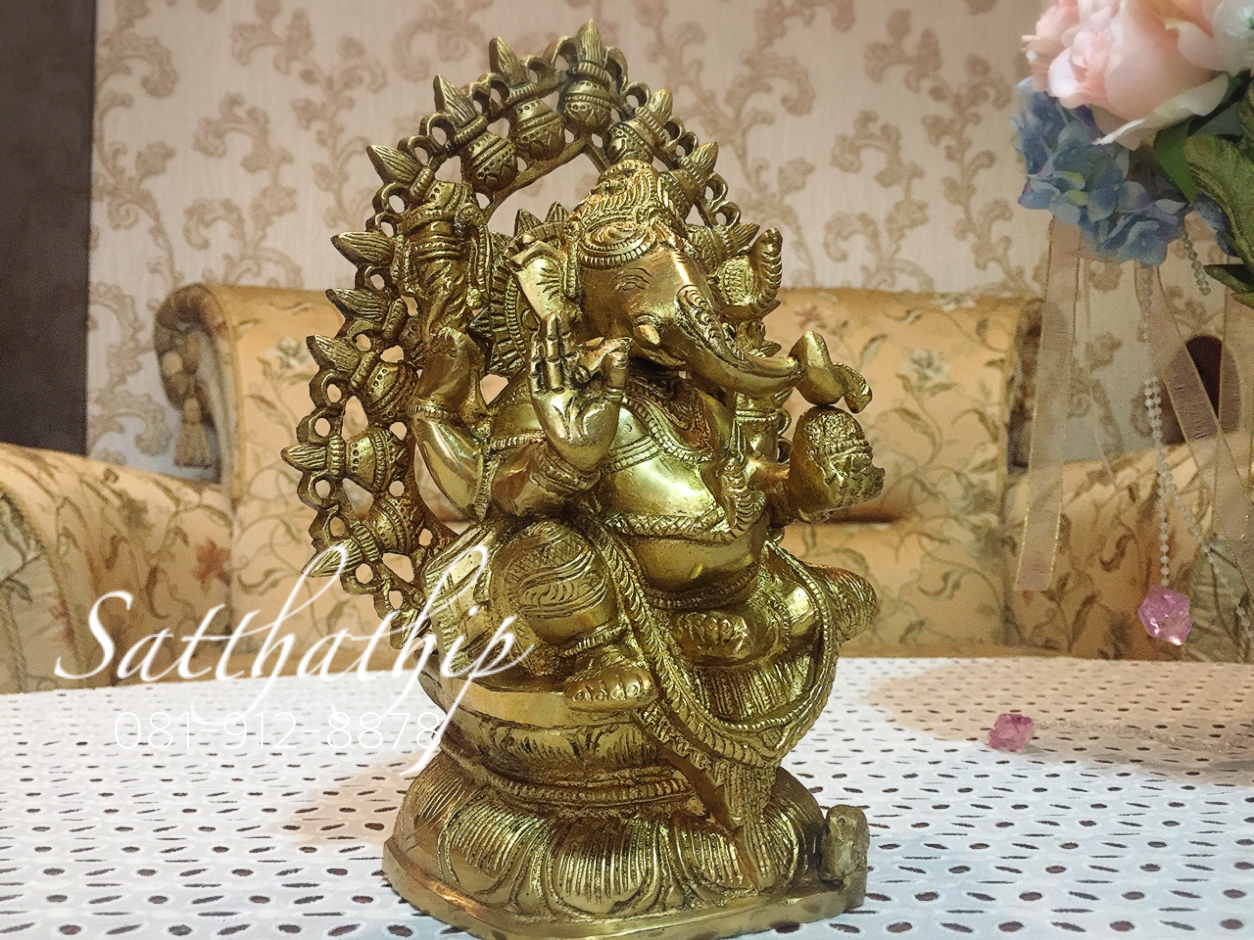 พระพิฆเนศปางพระรีนาโมจัน คณปติ (ทองเหลือง) ผลิตและนำเข้าจากอินเดีย - Ganesha: Lord of Success