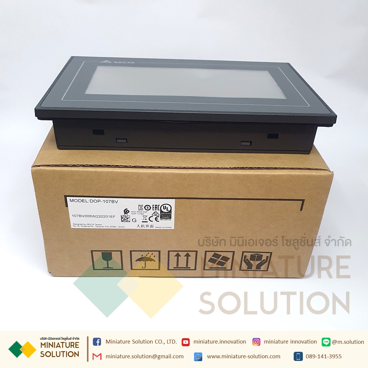 DELTA DOP-107BV HMI 7" หน้าจอสัมผัส HMI 7 ''นิ้ว Delta