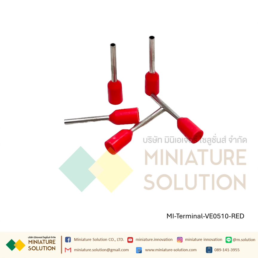 [ 100ชิ้น/แพ็ค ] VE TE หัวต่อหางปลาแบบเสียบ หางปลาคอร์ดเอ็น Cord-N Terminal Crimping หางปลาเข็ม หางปลาย้ำสายไฟ คอร์ดเอ็นเดี่ยว VE TE ขั้วต่อสายคอนโทรลสายไฟ หางปลาไม้ขีด