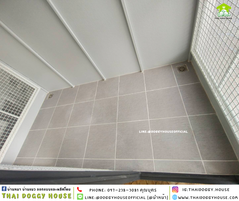 บ้านหมา ติดพัดลม แบ่ง 𝟐 ห้อง แบบบ้าน 𝐁𝐎𝐗 𝐒𝐓𝐘𝐋𝐄