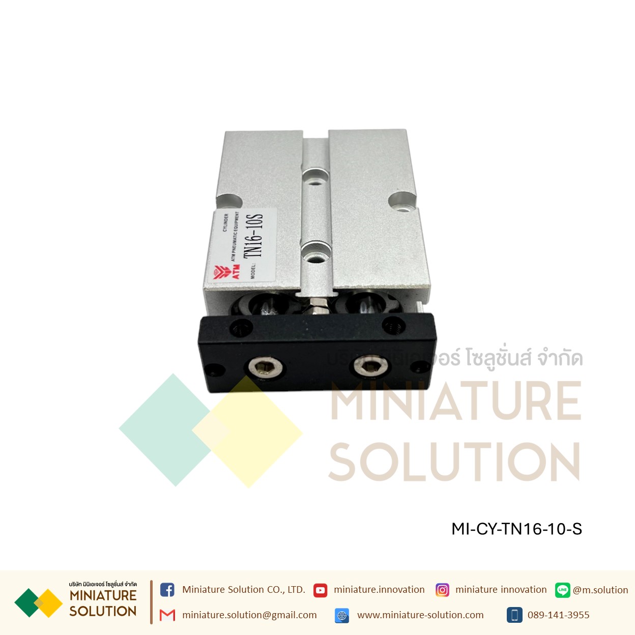 TN16 Series กระบอกสูบลมนิวเมติก 16 มม. กระบอกสูบเพลาคู่ pneumatic double rod double shaft cylinder M5X0.8 ก้านสูบคู่