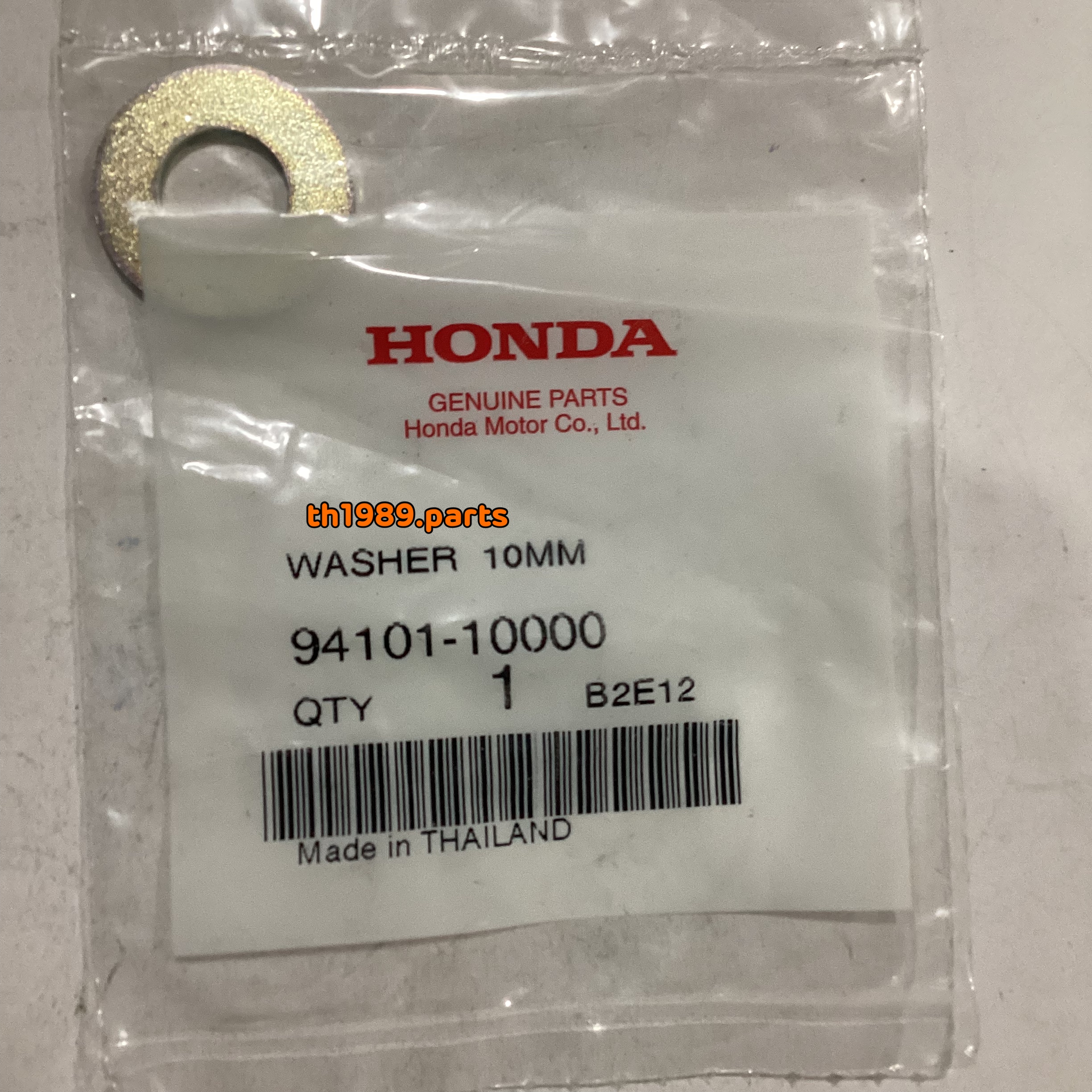 94101-10000 แหวนรอง, 10 มม. ใส่ที่โช๊คอัพหลัง , บังลม , สวิงอาร์ม ใส่ได้หลายรุ่น อะไหล่แท้ HONDA