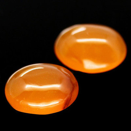 คาร์เนเลี่ยน (Carnelian) 4.60 กะรัต 2 ชิ้นสีส้มแดง