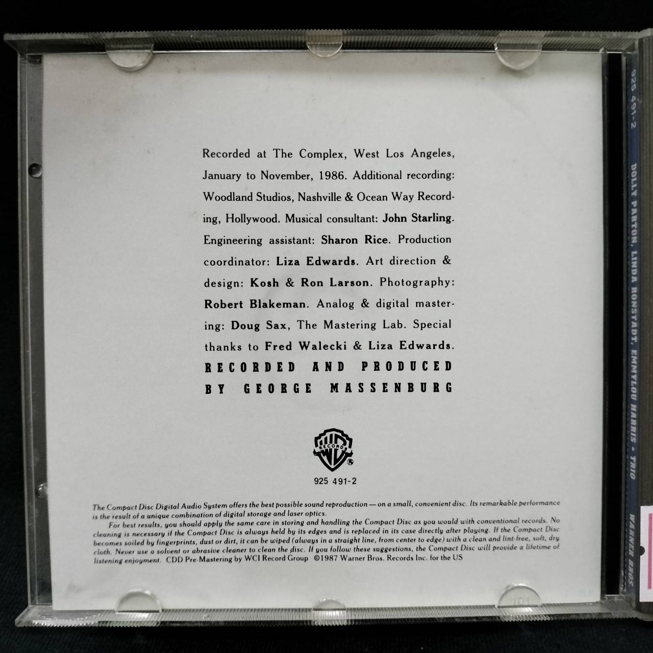 Dolly Parton · Linda Ronstadt · Emmylou Harris – Trio / GERMANY / มีรอยบ้าง