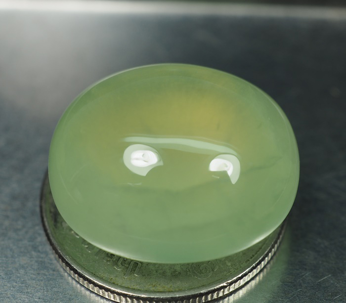 พรีไนท์สีเขียวสวย (Prehnite) 27.35 กะรัต