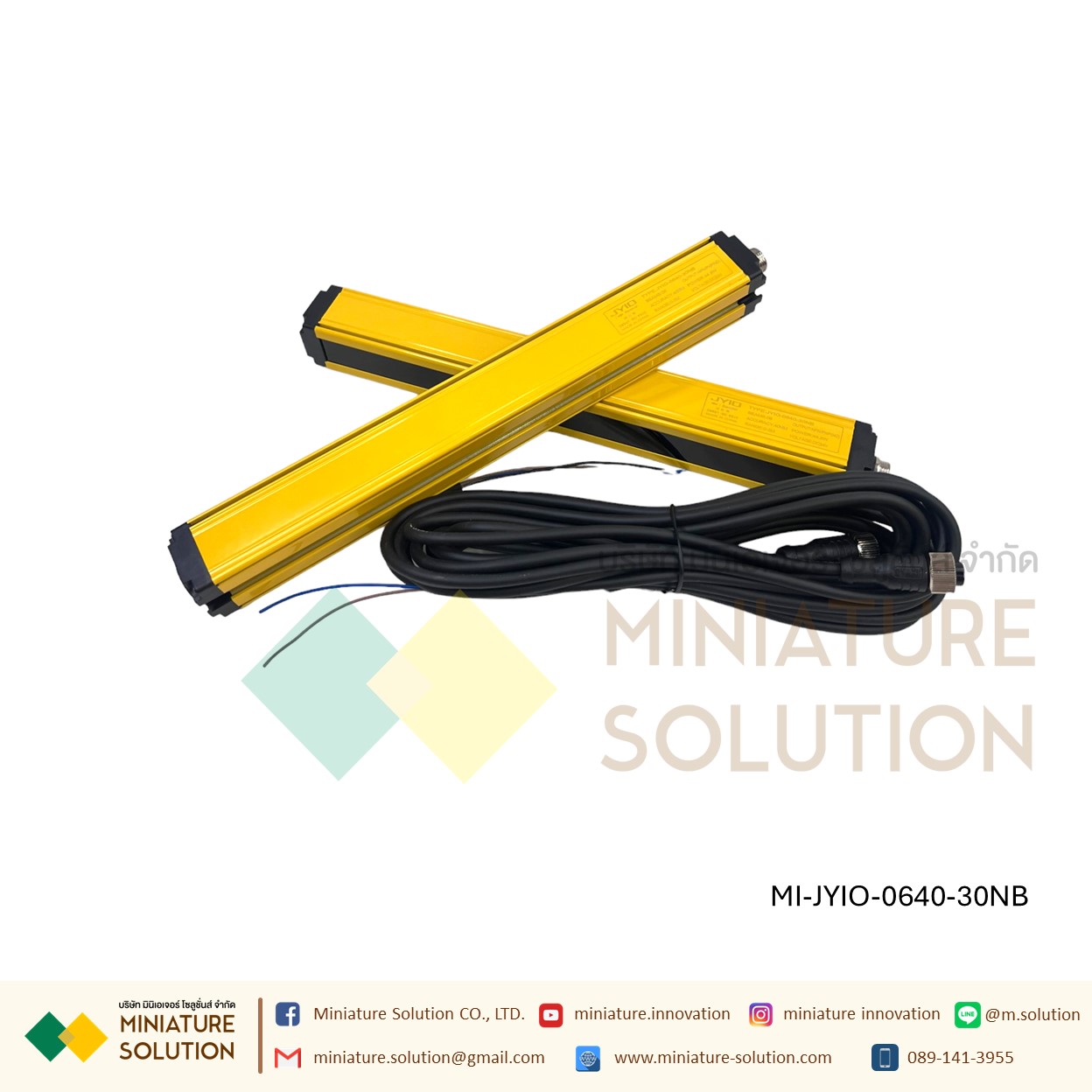 ม่านแสงนิรภัย Sensor Switch Safety Grating Security Device DC24V ระยะ 3 เมตร ลำแสง 4/6/10/12 ระยะห่าง 40 มม.