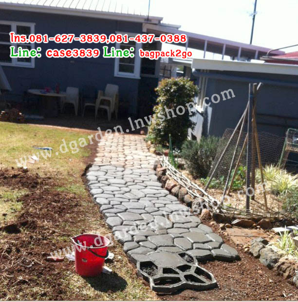 DIY แม่พิมพ์ลายพื้นทางเดิน ลายหินกาบ ขนาดใหญ่ 50x50x4 D2