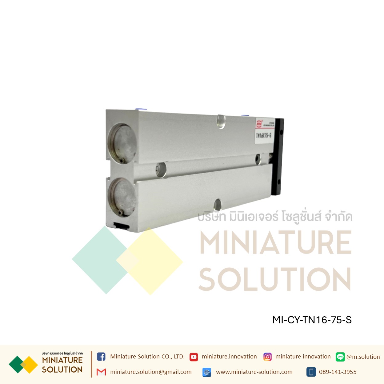 TN16 Series กระบอกสูบลมนิวเมติก 16 มม. กระบอกสูบเพลาคู่ pneumatic double rod double shaft cylinder M5X0.8 ก้านสูบคู่