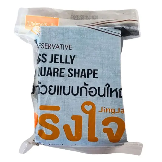เฉาก๊วยก้อน ตราจริงใจ 1 กก. Jing Jai Glass Jelly in Square Shape 1 Kg. (แช่เย็น) (05-8974)