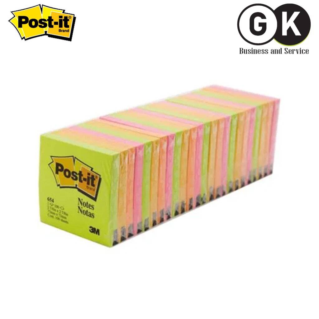 Post-it 3M No.6545UC 3*3 นิ้ว อัลตร้าไบร์ทคละสี แพ็ก4 สี