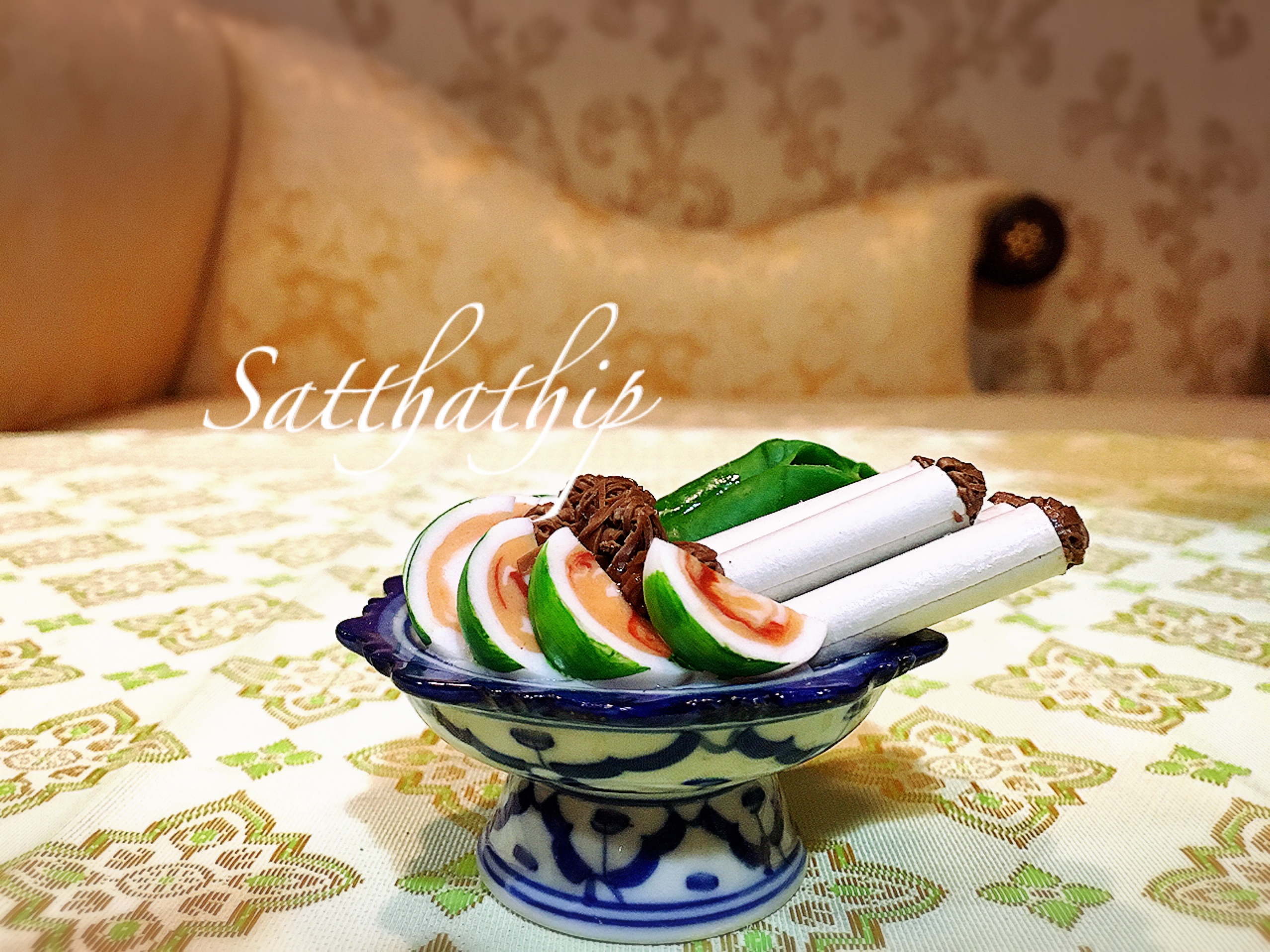 พานเชี่ยนหมากพลู ประดิษฐ์จากดิน - Betel