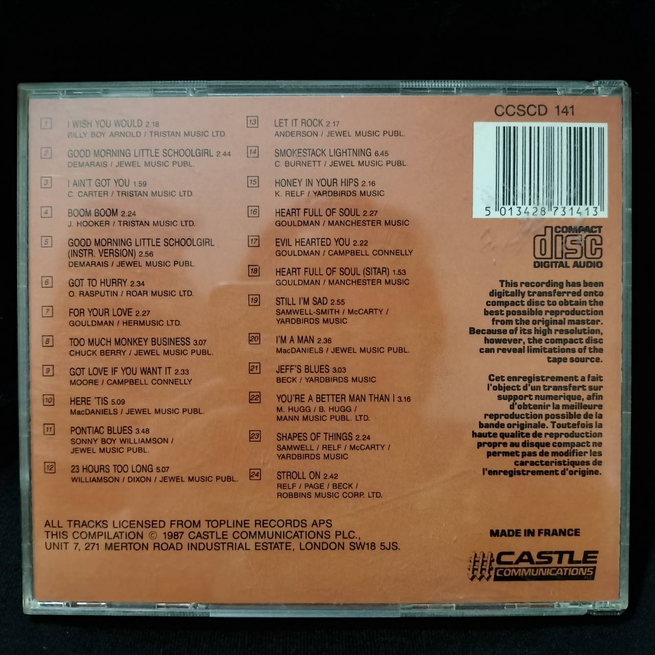 The Yardbirds – The Yardbirds Collection / FRANCE / ฝากล่องแตก / แผ่นดี