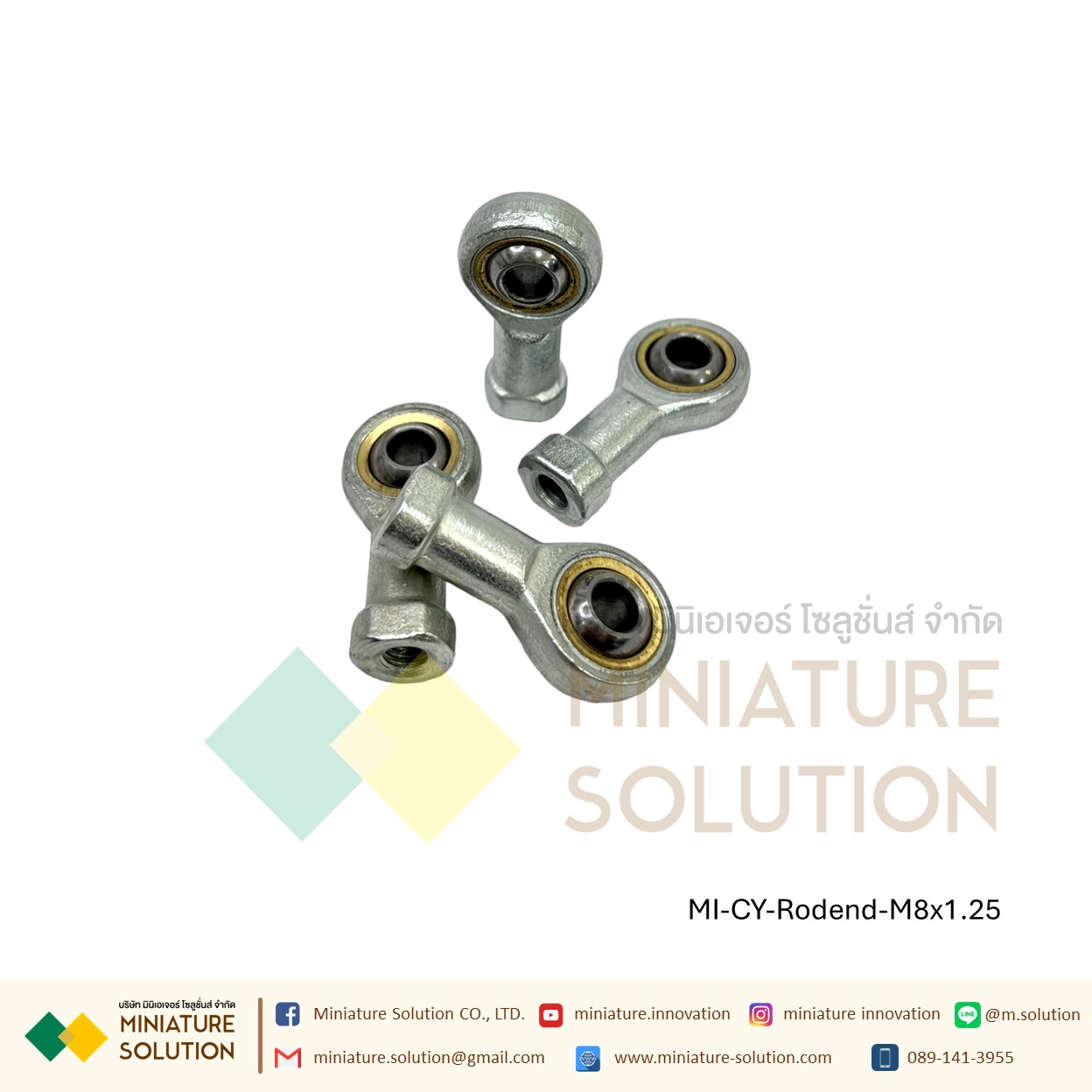 ลูกปืนตาเหลือก Mini Air Cylinder Female Thread Fisheye ก้านเชื่อมต่อแบริ่ง M5x0.8 M6x1 M8x1.25 M10x1.25 M12x1.25 M14x1.5M16x1.5 M18x1.5 M20x1.5 M27x2