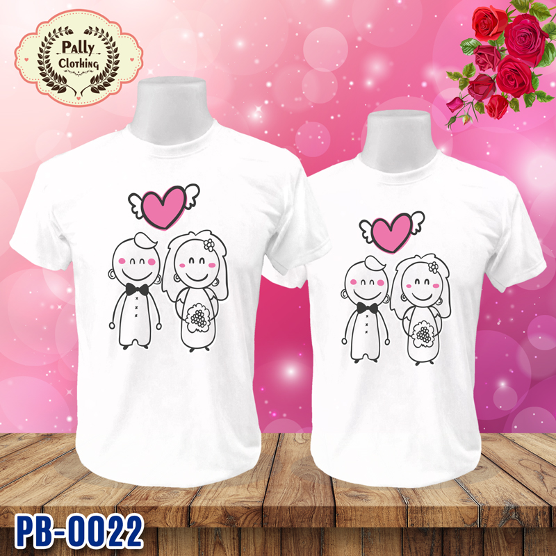 เสื้อคู่รัก PB-0022 ลายคู่รักบ่าวสาว