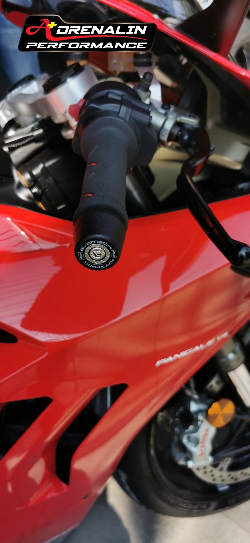 Evotech ปลายแฮนด์ สำหรับ Panigale V4 2025+ เพิ่มน้ำหนักเพื่อลดการสั่นของแฮนด์