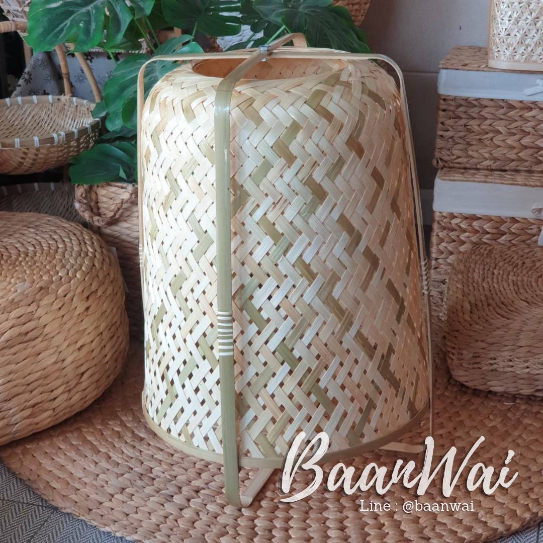 โคมไฟไม้ไผ่ ขนาด 40 X 55 CM (โคมไฟ)