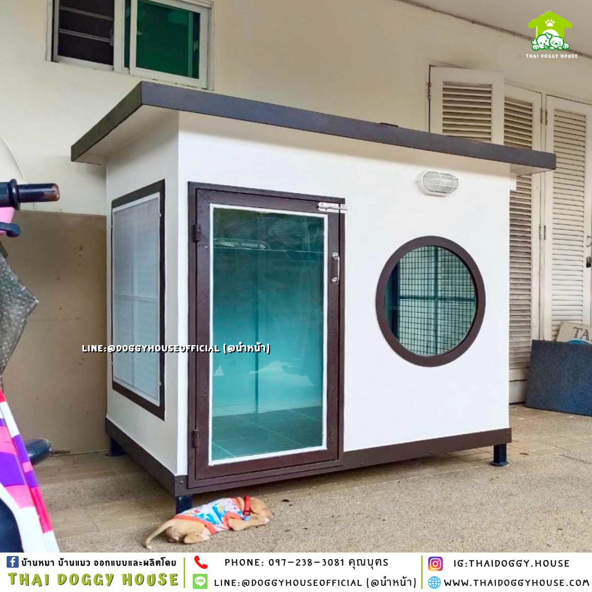 บ้านหมา แบบติดพัดลม แบบบ้าน 𝑩𝑶𝑿 𝑺𝑻𝒀𝑳𝑬