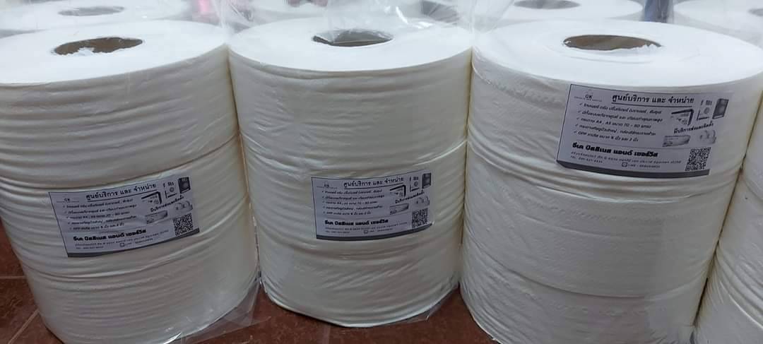กระดาษทิชชู กระดาษชำระ ม้วนใหญ่ GK แพ็ก 3 ม้วน
