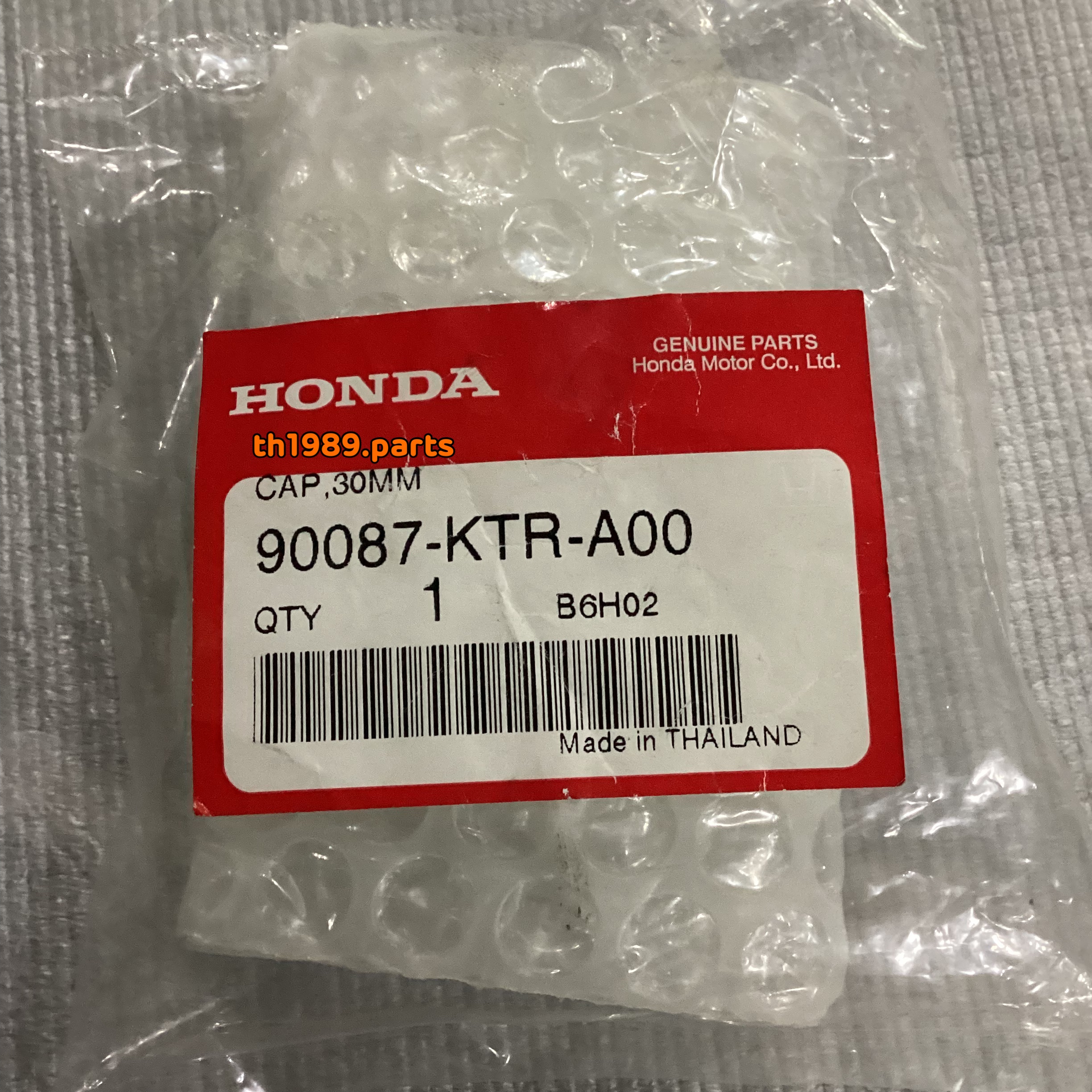 90087-KTR-A00 ฝาปิด, 30 มม. MSX125 2012,2015,MSX125SF อะไหล่แท้ HONDA