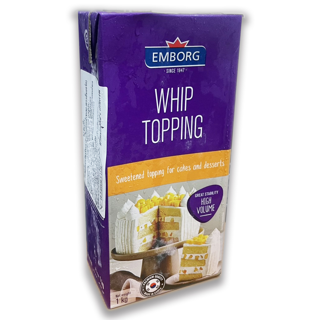 (Frozen) Emborg Whip Topping เอ็มบอร์ก วิปปิ้งครีม แช่แข็ง 1 Lt. (02-7019)