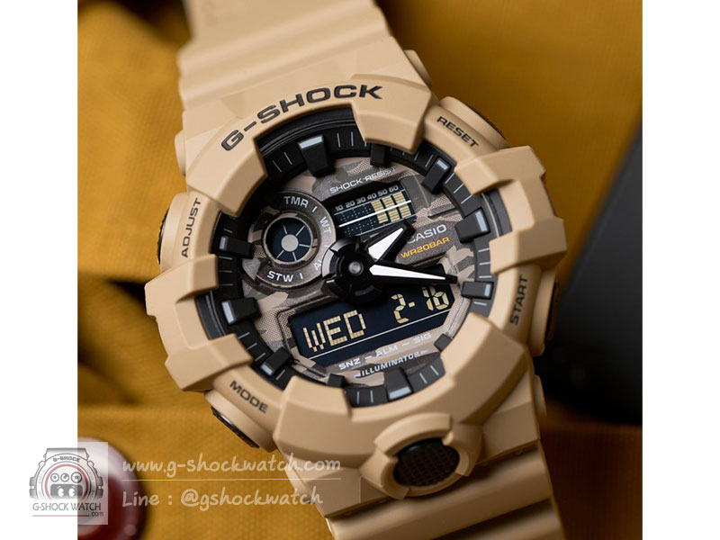 CASIO G-SHOCK นาฬิกาข้อมือ นาฬิกากันน้ำ นาฬิกาของแท้ ประกันศูนย์ CMG 1 ปี รุ่น GA-700CA-5A