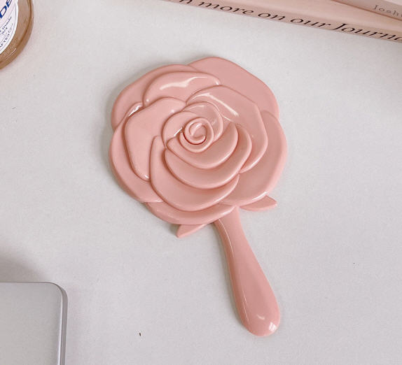 กระจก,กระจกด้ามจับ,กระจกรูปดอกไม้