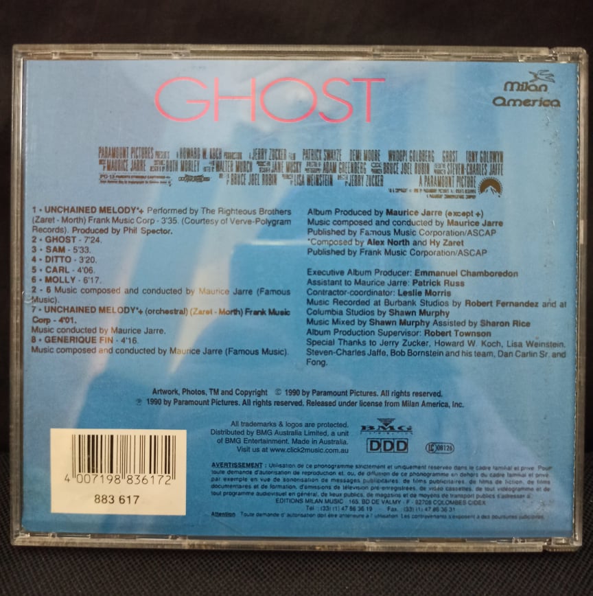 Maurice Jarre – Ghost (Original Motion Picture Soundtrack) / AUSTRALIA / เป็นรอยเล็กน้อย
