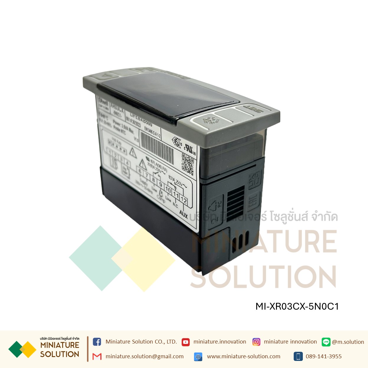 XR02CX-5N0C1 including probe Dixell เทอร์โมดิจิตอล ชุดคอนโทรลสำหรับระบบทำความเย็น ละลายน้ำแข็ง ตัวควบคุมอุณหภูมิ ดิจิตอลตู้แช่ (ดิคเซลล์) TEMPERATURE CONTROLLER