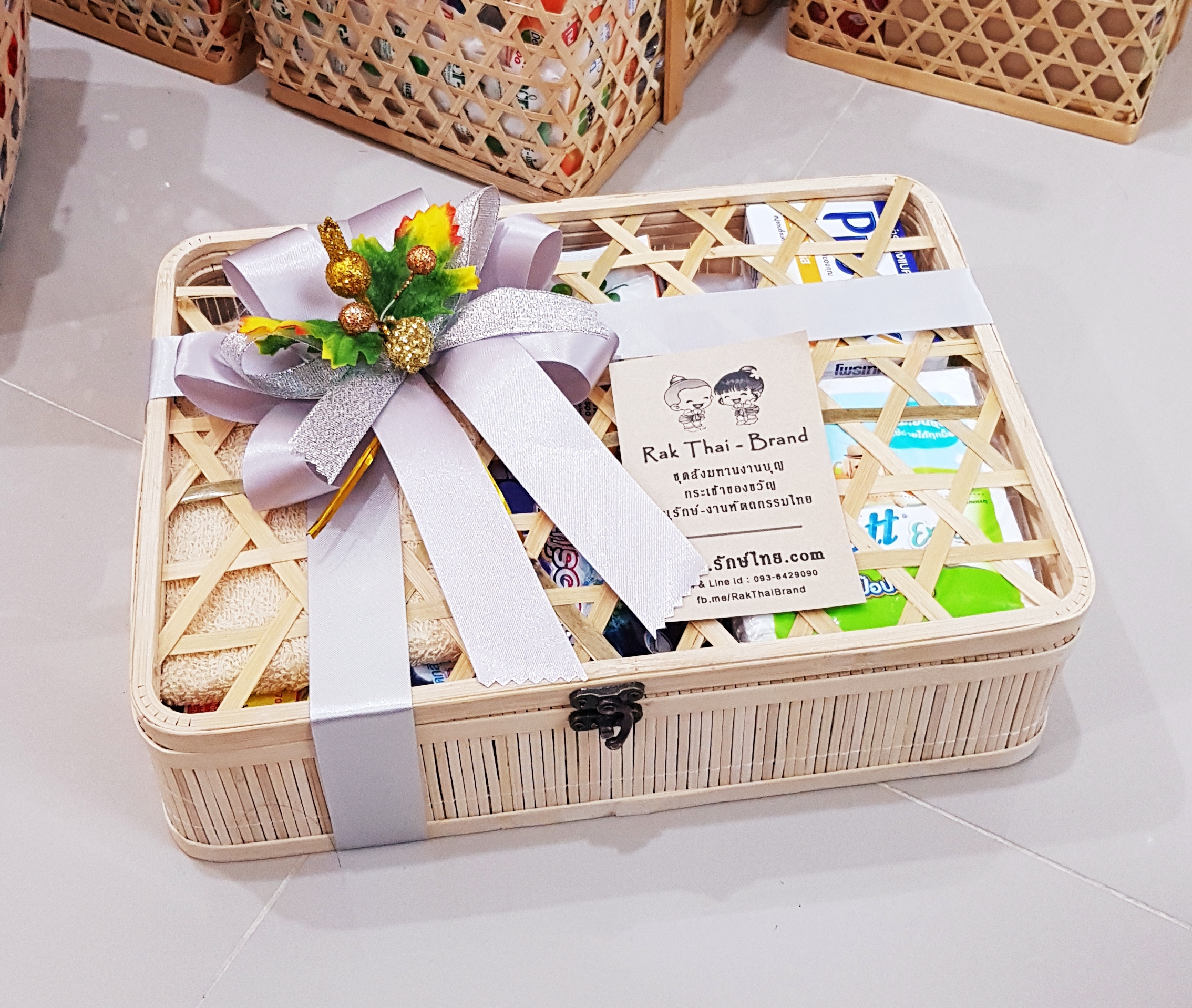 กล่องไผ่เงิน กล่องไม้ไผ่สาน