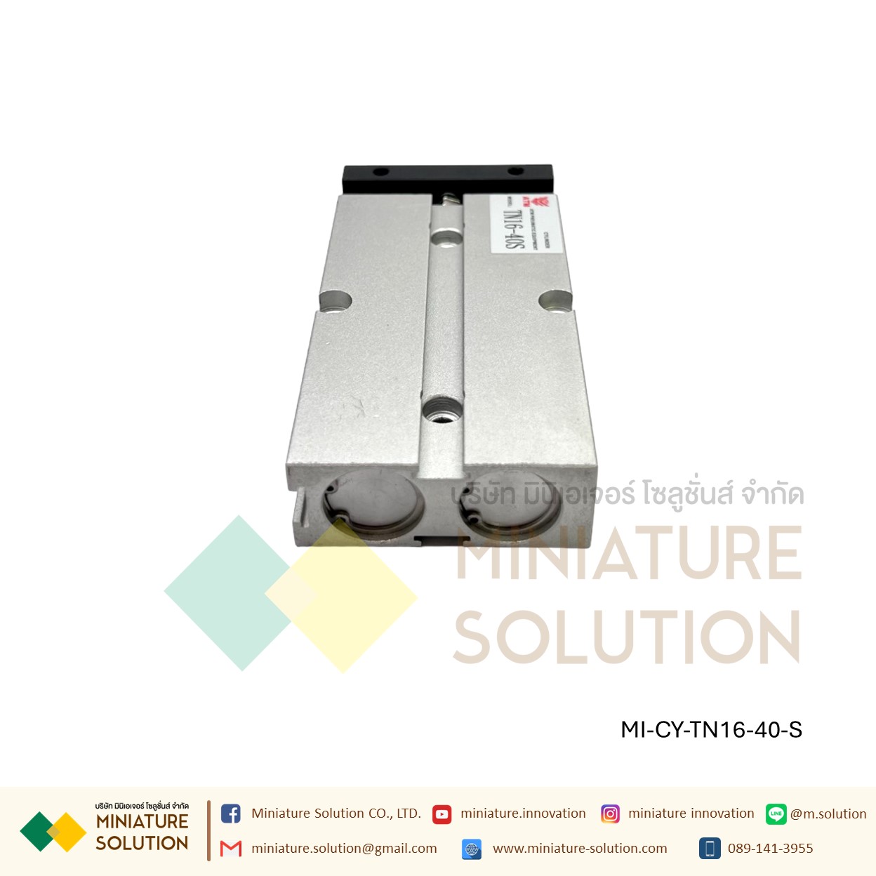 TN16 Series กระบอกสูบลมนิวเมติก 16 มม. กระบอกสูบเพลาคู่ pneumatic double rod double shaft cylinder M5X0.8 ก้านสูบคู่