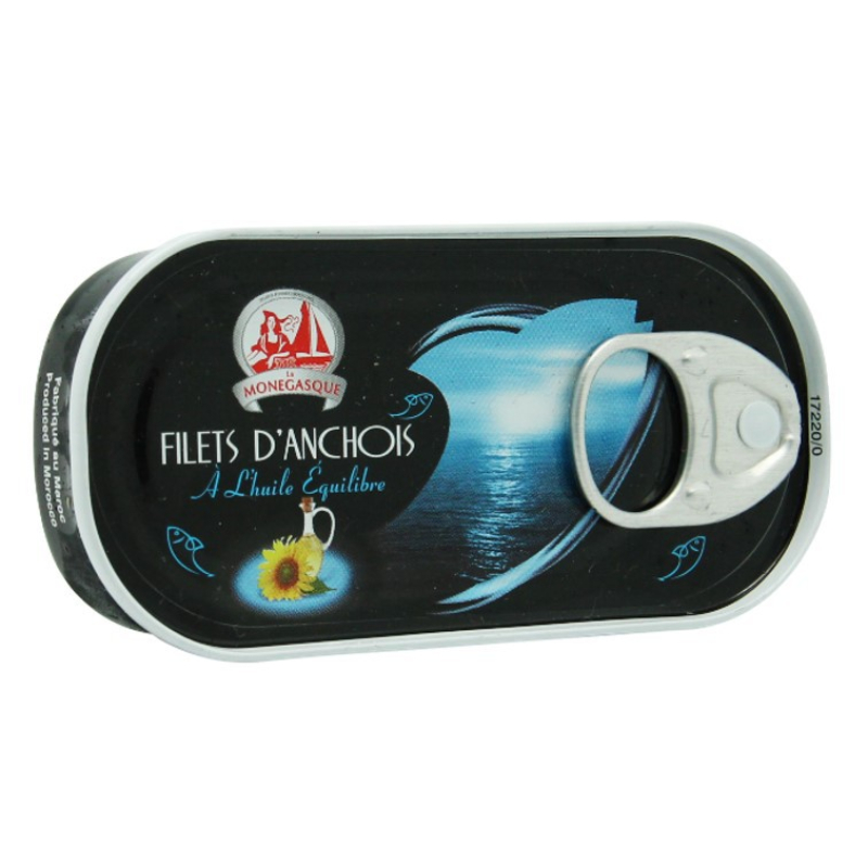 Anchovies in Oil 50 g. ปลาแอนโชวีในน้ำมัน la Monegasque (05-7163)