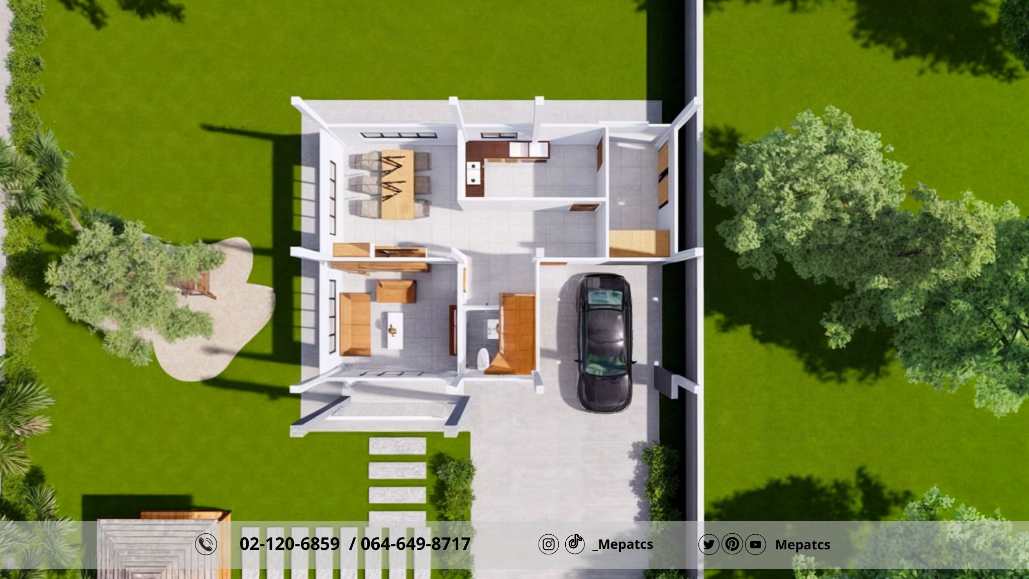 แบบบ้านสองชั้น สไตล์คอนเทมโพรารี่ ดีไซน์เรียบหรู ดูทันสมัย