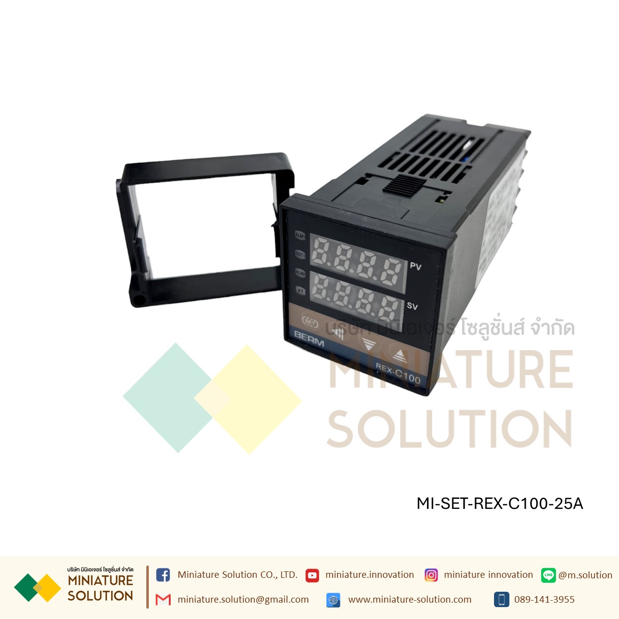 REX-C100FK05-V*DA เครื่องควบคุมอุณหภูมิดิจิทัล LED SSRเอาท์พุทเทอร์โมคัปเปิลชนิด K(Thermostat+thermocouple+SSR)