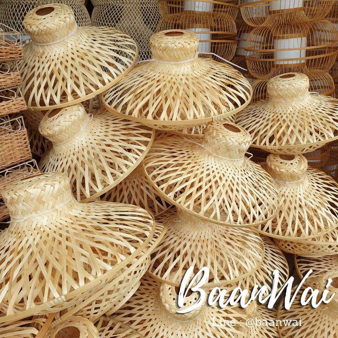 โคมไฟดอกบัว 3 ชั้น โคมไฟไม้ไผ่