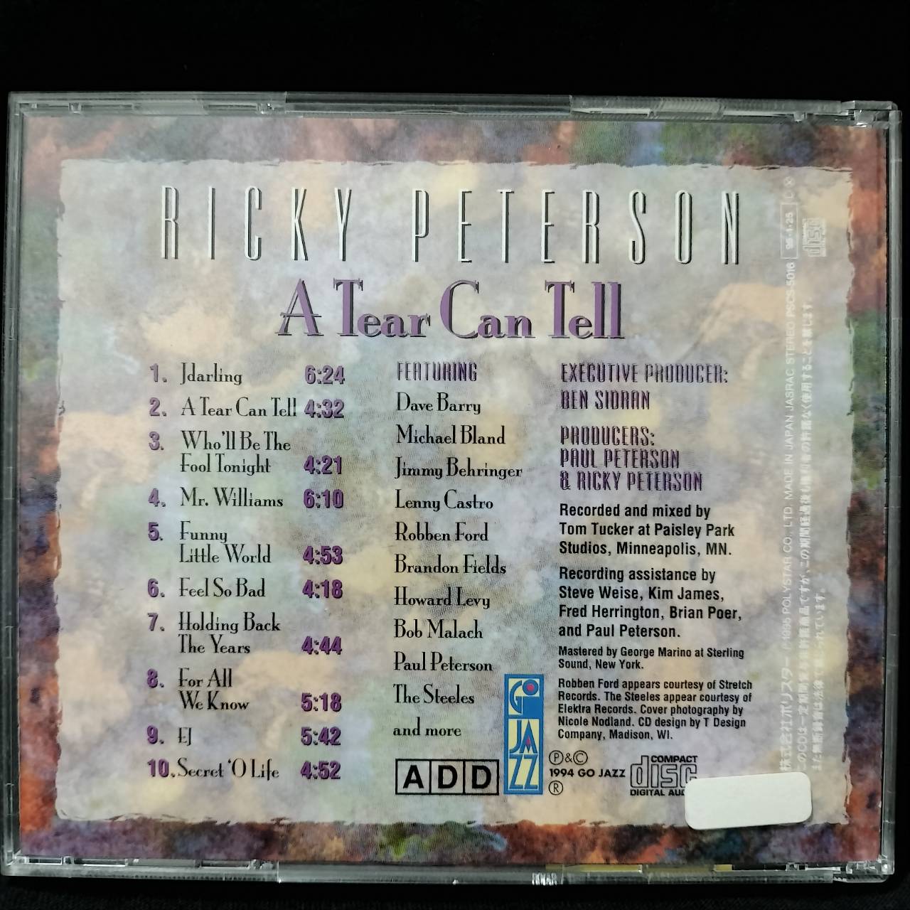 Ricky Peterson – A Tear Can Tell / JAPAN / แผ่นสวย / มี Obi