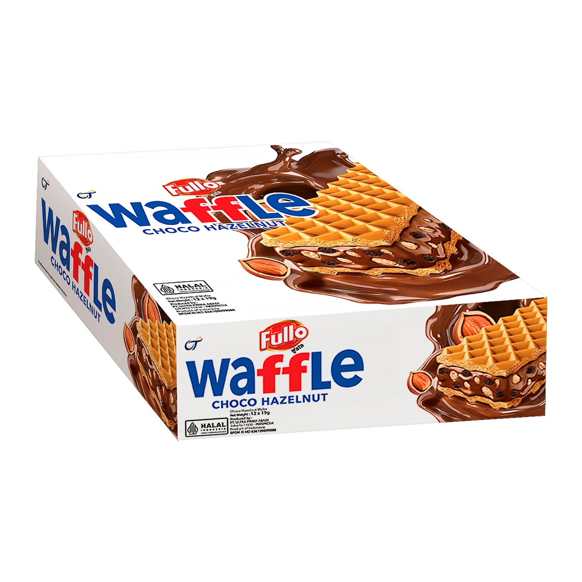 ฟลูโล วาฟเฟิล ช็อคโกแลต ฮาเซลนัท Fullo Waffle Chocolate Hazelnut 19 g. x 12 ซอง (05-8570)