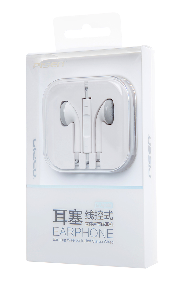 PISEN หูฟังสมอลทอล์ค 2 in 1 ทั้งโทรศัพท์และฟังเพลง HXK-005 ขนาด 3.5 มม. ปุ่มปรับระดับเสียง ระบบ Optimistic Dynamic พลังเสียงกลางใสอะคูสติกและเสียงต่ำเบสหนักแน่น ชัดเจนเสียงต้นฉบับ สำหรับ Apple - สีขาว
